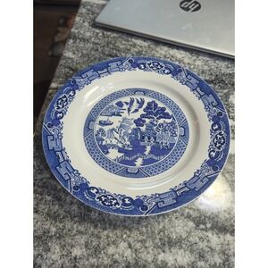 Vintage Royal Cuthbertson Blue Willow Dinner Plate 10-3/4" Diameter
